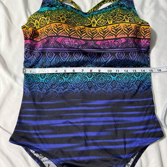 Longitude One Piece Bathing Suit Multicolour Pattern Size - Picture 8 of 14